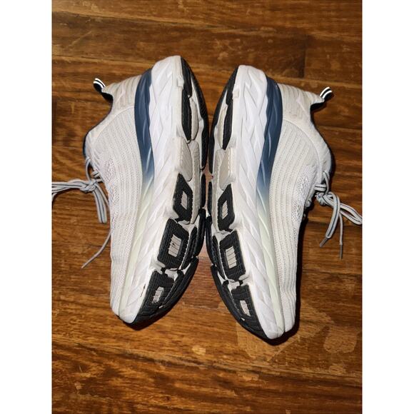 Hoka One One Bondi 6 Wide Running Shoes Womens Size 7 D Running Shoes Gray Navy - Picture 7 of 10